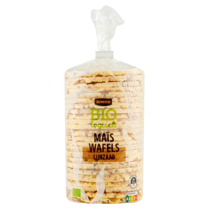 Jumbo Biologisch Ma&amp;iuml;s Wafels Lijnzaad 150g