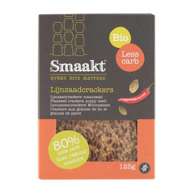 Smaakt Less carb cracker maanzaad biologisch