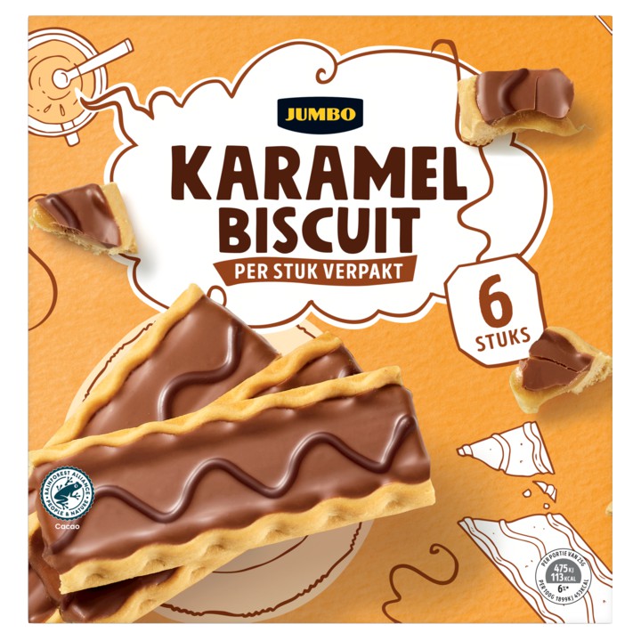 Jumbo Karamel Biscuit 6 Stuks