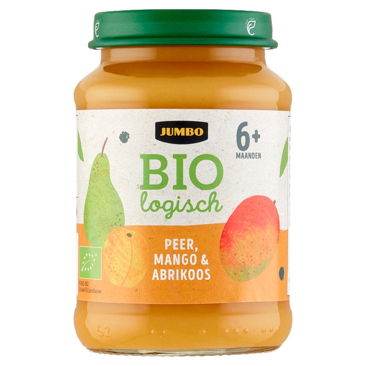 Jumbo Biologisch Peer, Mango &amp;amp; Abrikoos 6+ Maanden 190g