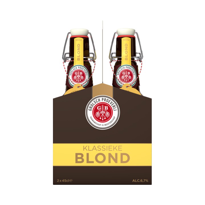 Grolsch Klassieke Blond 2 x 450ml (Bruine Beugel)