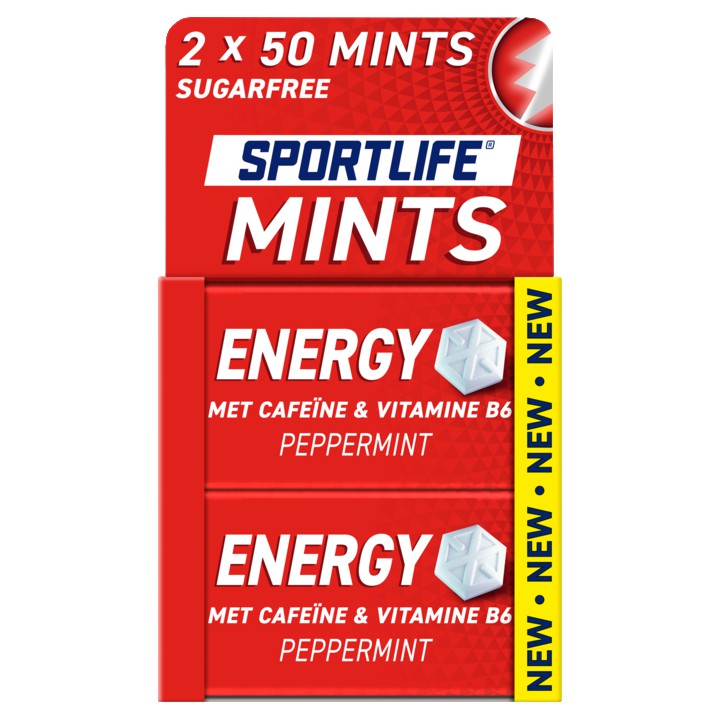 Sportlife Boost Mints Energy Peppermint Suikervrij 2-pack 2 x 35g