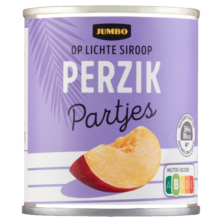 Jumbo Perzik Partjes op Lichte Siroop 225g