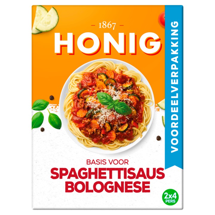 Honig Maaltijdmix voor Spaghettisaus Bolognese Dubbelpak 2 x 41g