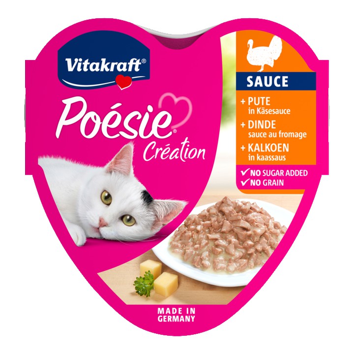 Vitakraft Po&amp;eacute;sie Sauce Kalkoen in Kaassaus 85g