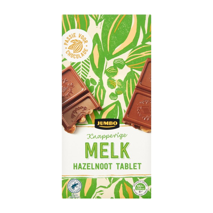 Jumbo Hazelnoot Melkchocolade Tablet 200g