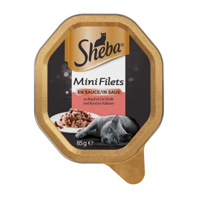 Sheba Mini filets in saus met rundvlees &amp; kalkoen