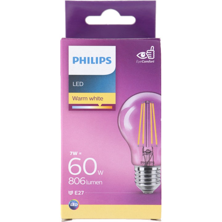 Philips Led Filament Bulb 60W E27 box