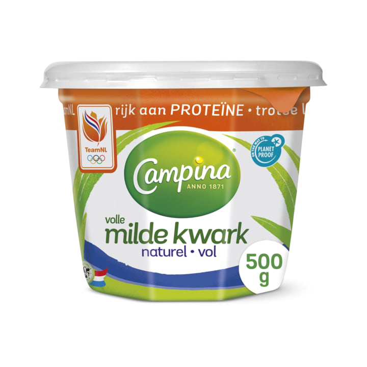 Campina volle kwark naturel 500g