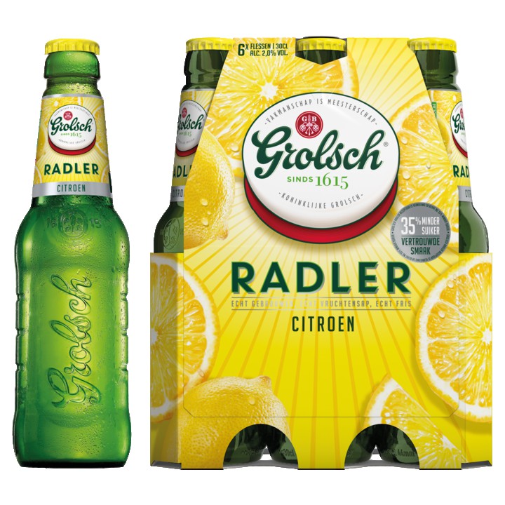 Grolsch Radler Citroen Flessen 6 x 300ML