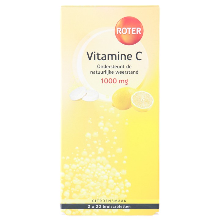 Roter Vitamine C bruistabletten citroen, 2 x 20 stuks