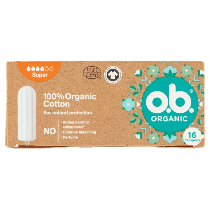 O.B. Organic Super Tampons 16 Stuks