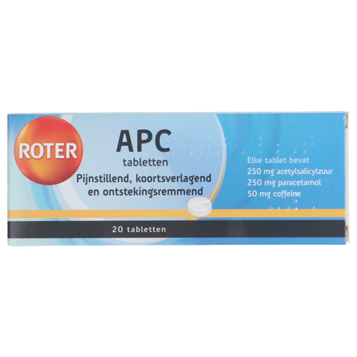 Roter APC tabletten (pijnstillers), 20 stuks