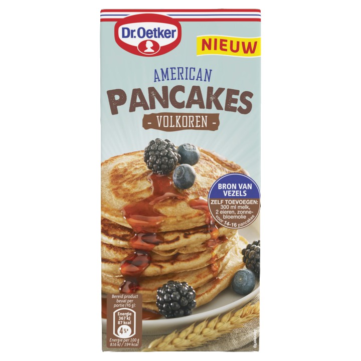 Dr. Oetker American pancakes volkoren 300g