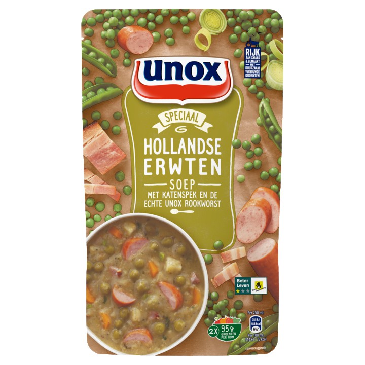 Unox Speciaal soep in zak Hollandse erwten