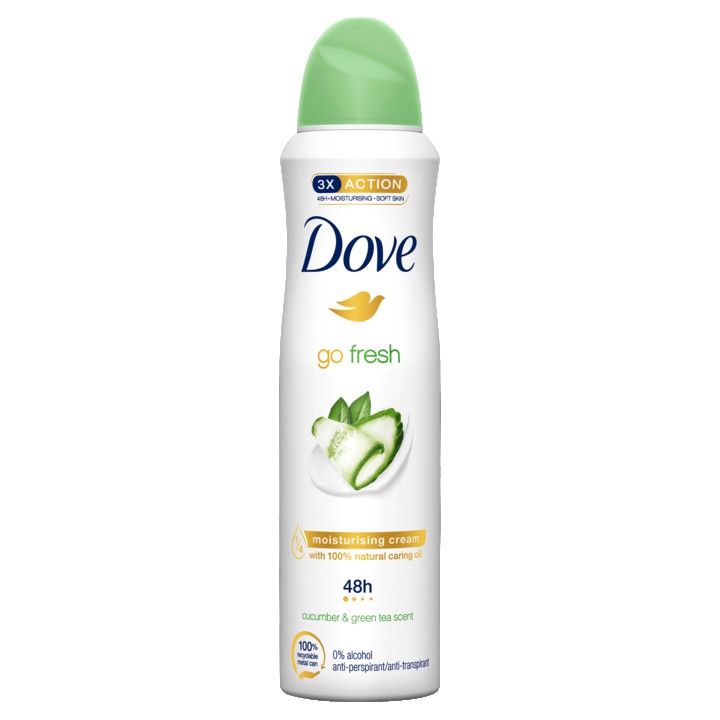 Dove Go Fresh Anti-Transpirant Deodorant Spray Cucumber &amp;amp; Green Tea 2 x 150ml