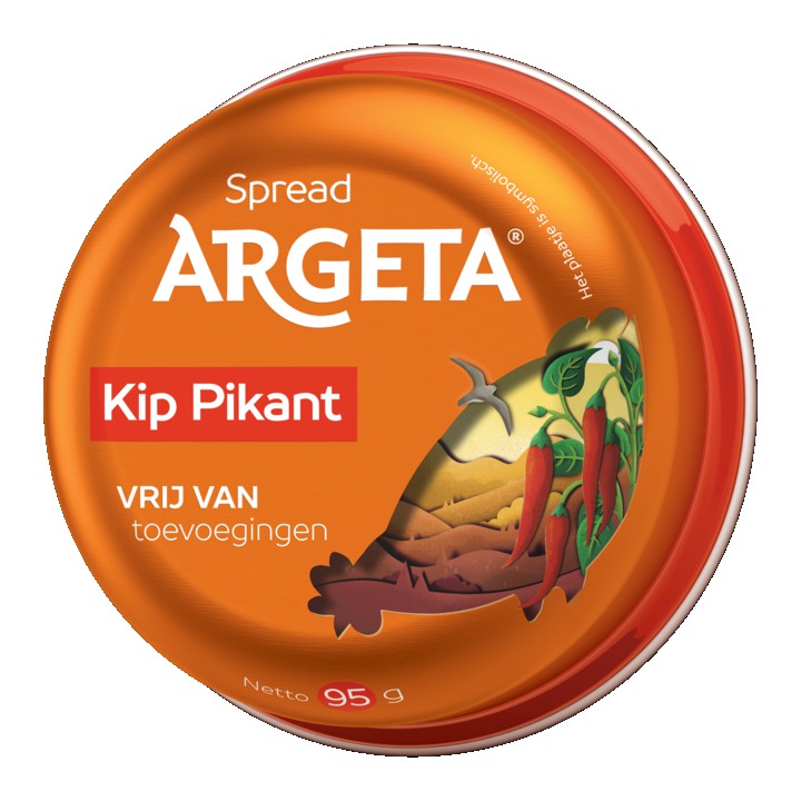 Argeta Kip Spread Pikant 95g | Nederland Life Argeta Kip Spread Pikant 95g
