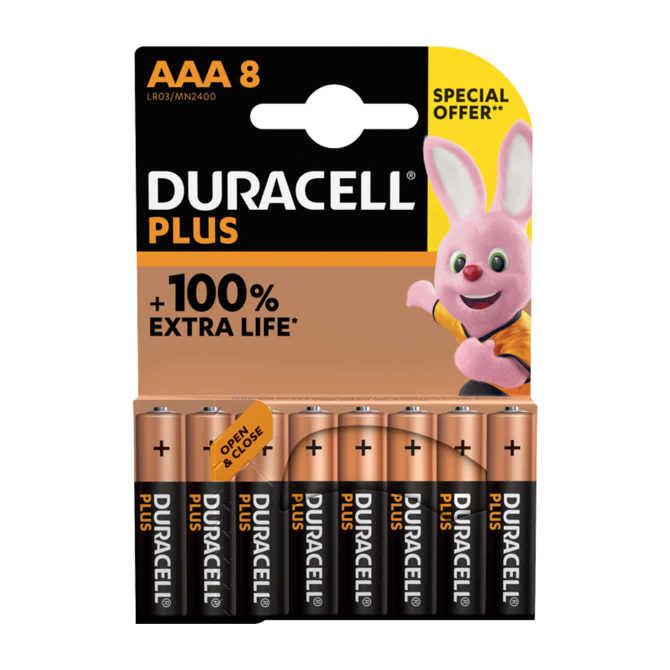 Duracell plus AAA 8 stuks