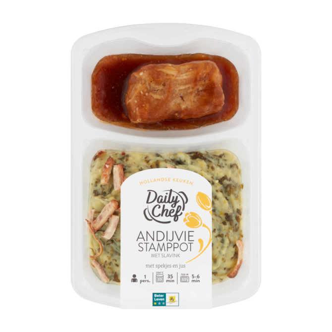 Daily Chef Andijvie stamppot met slavink