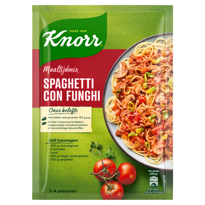 Knorr Maaltijdmix Spaghetti con Funghi 65g