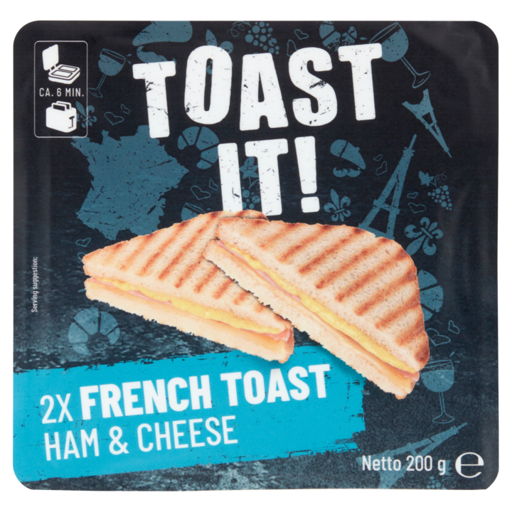 Toast It! French Toast Ham &amp;amp; Cheese 2 Stuks 200g