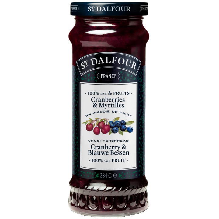 St. Dalfour Cranberry en blauwe Bessen vruchtenspread