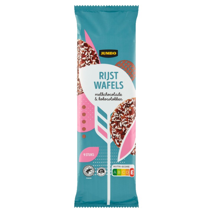 Jumbo Rijstwafels Melkchocolade &amp;amp; Kokosvlokken 9 Stuks