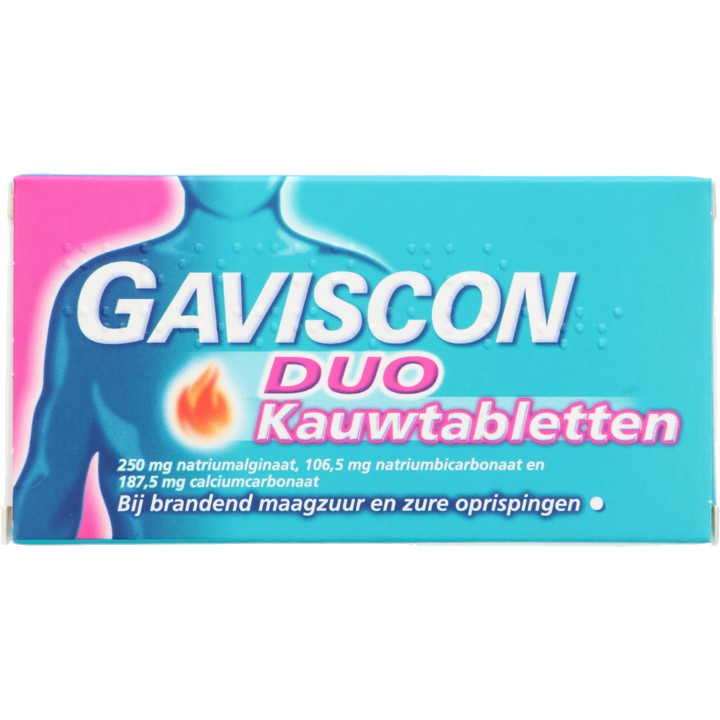 Gaviscon Duo kauwtabletten bij brandend maagzuur, 48 stuks