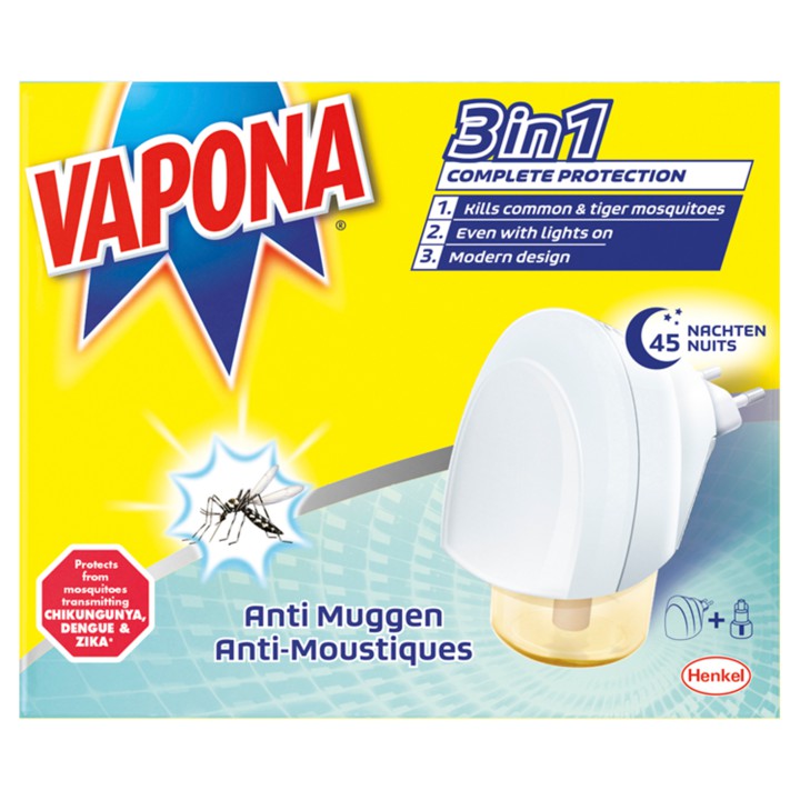 Vapona Anti Mug Apparaat + Navulling 45 Nachten 18ml