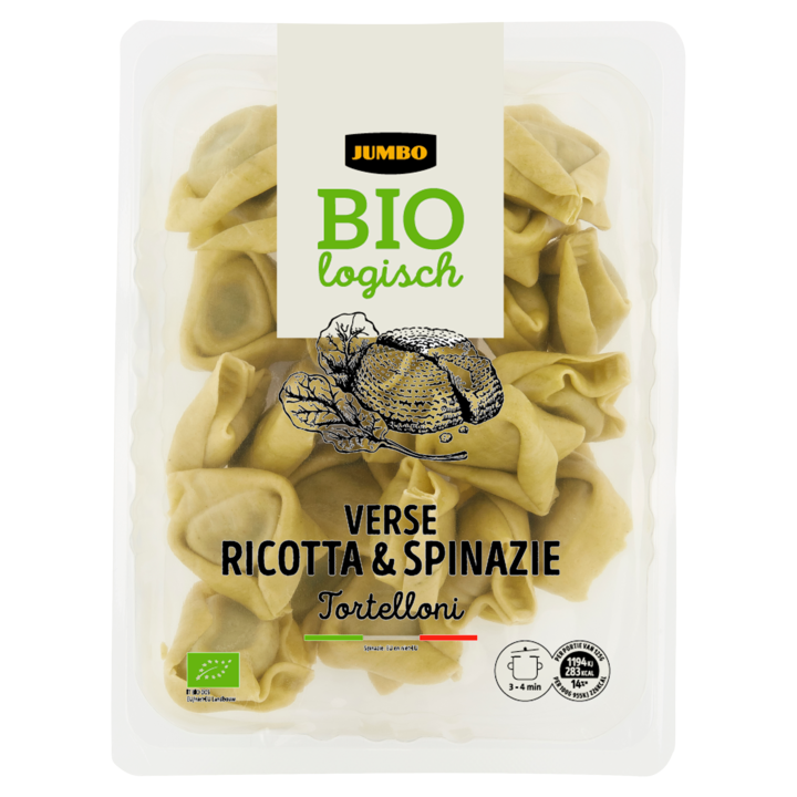 Jumbo Biologisch Verse Ricotta &amp;amp; Spinazie Tortelloni 250g