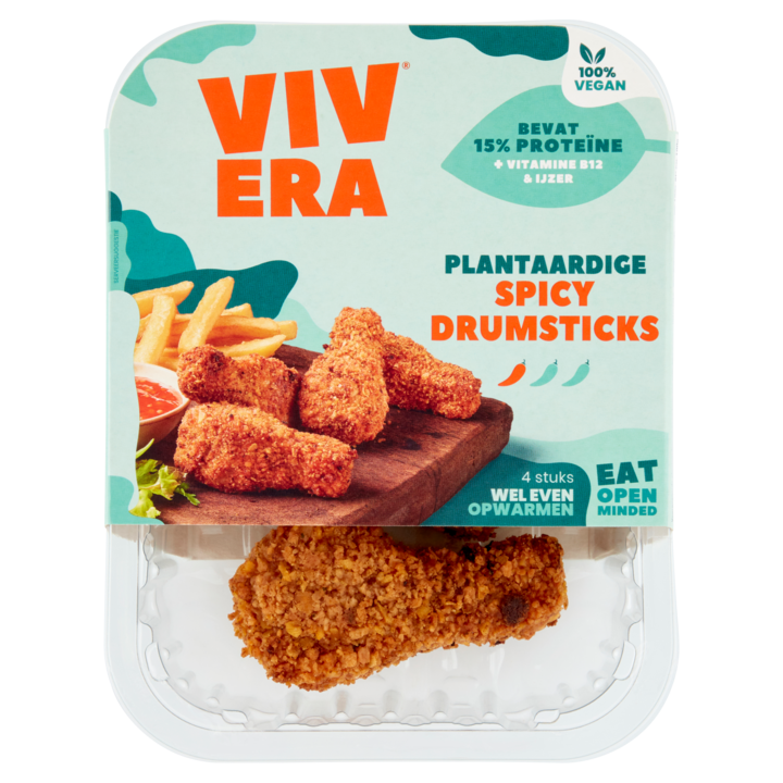 Vivera Plantaardige Spicy Drumsticks 4 Stuks 216g