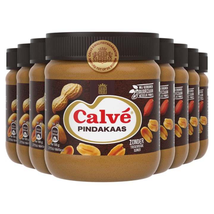 Calv&amp;eacute; Pindakaas Regular 12 x 350g