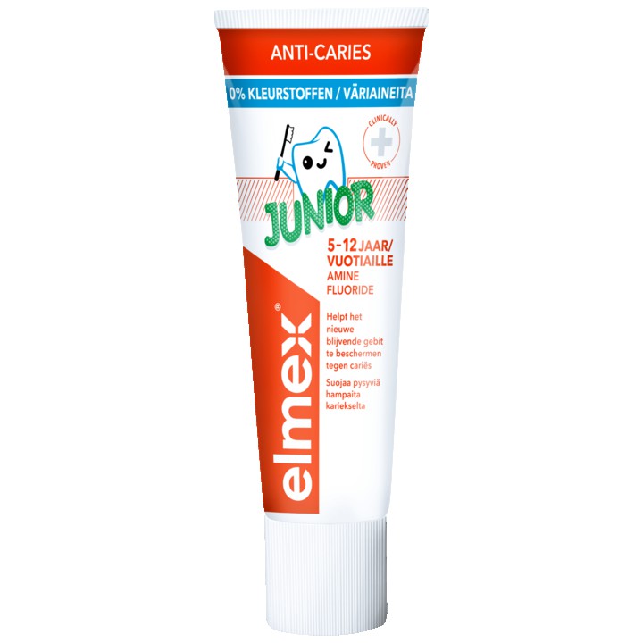 elmex&amp;reg; Anti-Cari&amp;euml;s Junior Tandpasta 75ml