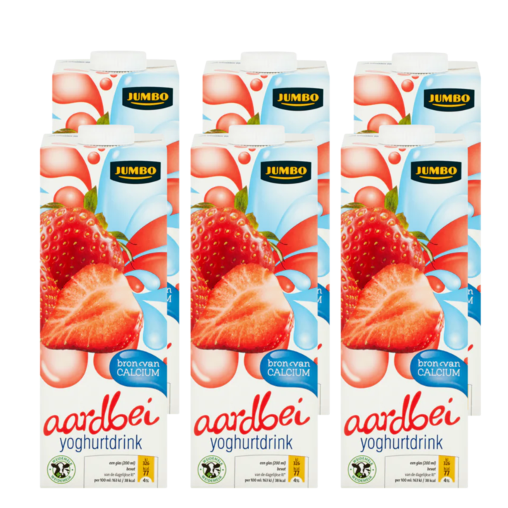 Jumbo Aardbei Yoghurtdrink 6 x 1L