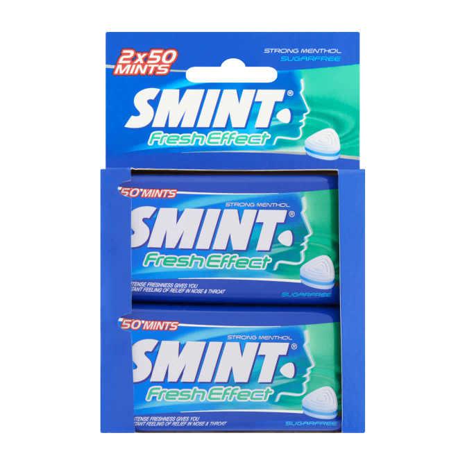 Smint Fresh effect strong menthol 2 x 50 stuks