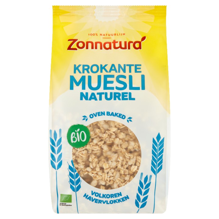 Zonnatura Bio Krokante Muesli Naturel 375g