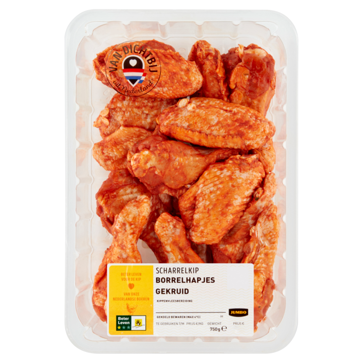 Jumbo Kip Borrelhapjes Gekruid 750g