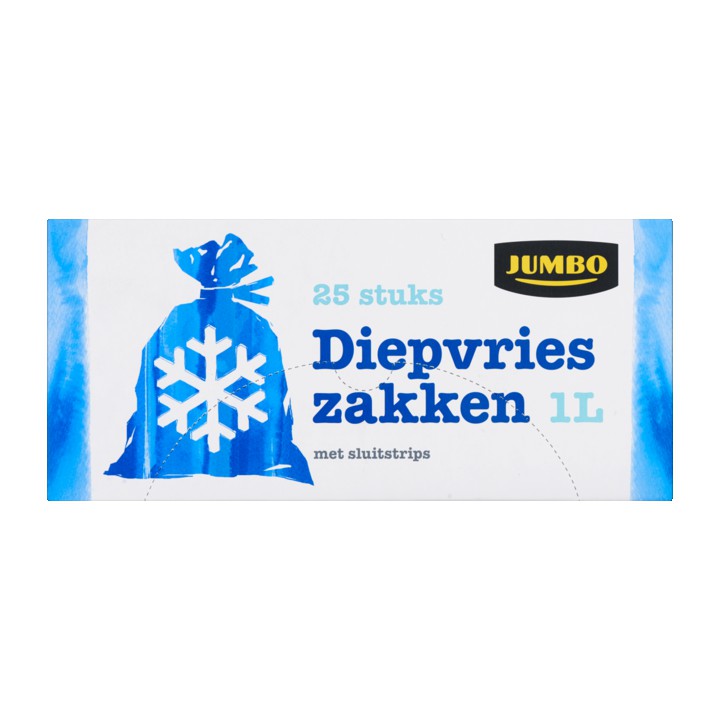 Jumbo Diepvrieszakken met Sluitstrips 1 L 25 Stuks