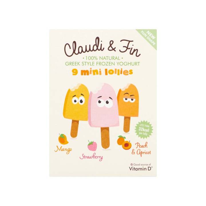 Claudi &amp;amp; Fin Mini Lollies Mango Strawberry Peach &amp;amp; Apricot 9 Stuks