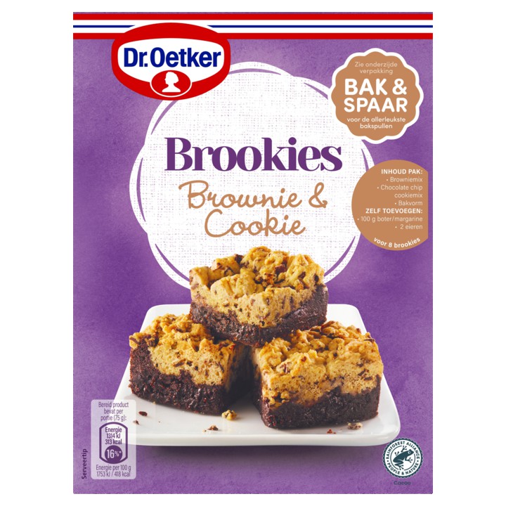 Dr. Oetker Brookies brownie &amp;amp; cookie mix 430g