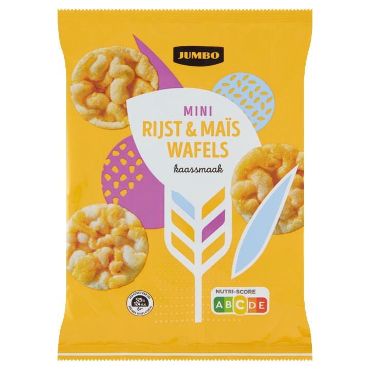 Jumbo Mini Rijst &amp;amp; Ma&amp;iuml;s Wafels Kaassmaak 30g