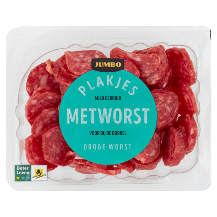 Jumbo Plakjes Metworst Droge Worst 100g