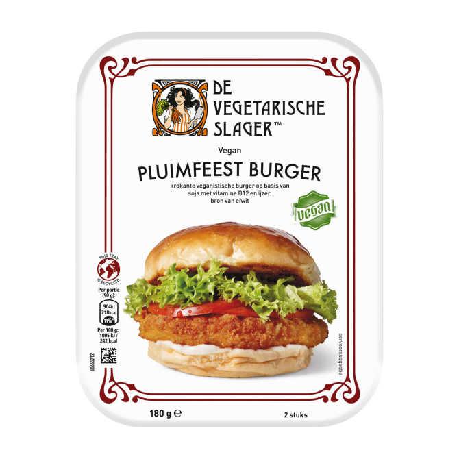 De Vegetarische Slager pluimfeestburger veganistisch