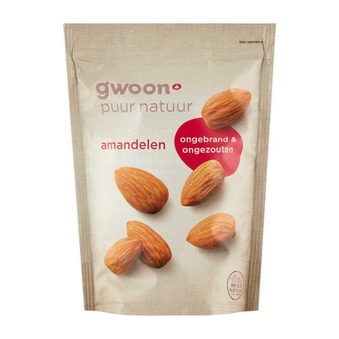 g'woon Amandelen Ongebrand &amp; Ongezouten 200 g