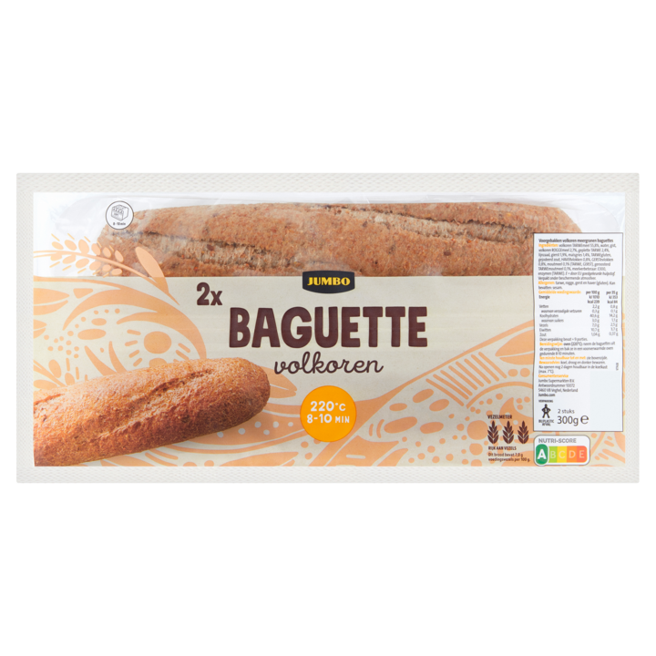 Jumbo - Baguette Volkoren - 2 Stuks