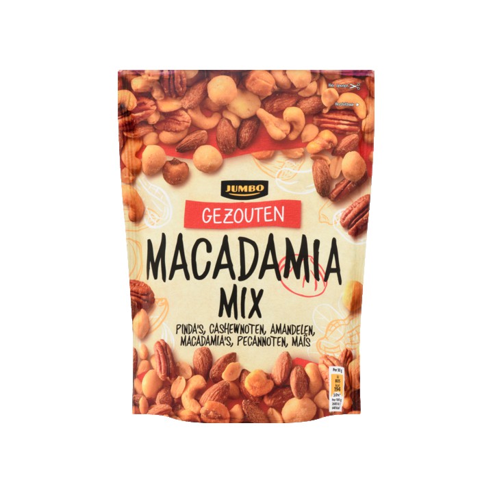 Jumbo Gezouten Macadamia Mix 200g