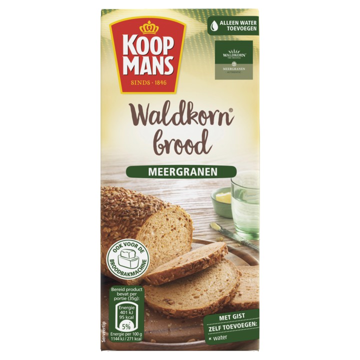 Koopmans Waldkorn Broodmix meergranen 450g