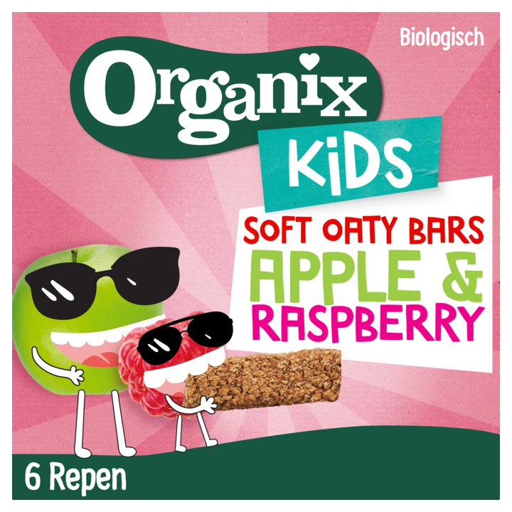 Organix Kids Bio Fruitreep Haver Appel &amp;amp; Framboos