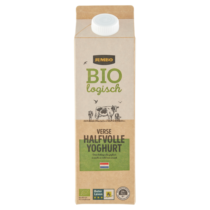 Jumbo Biologisch Verse Halfvolle Yoghurt 1L