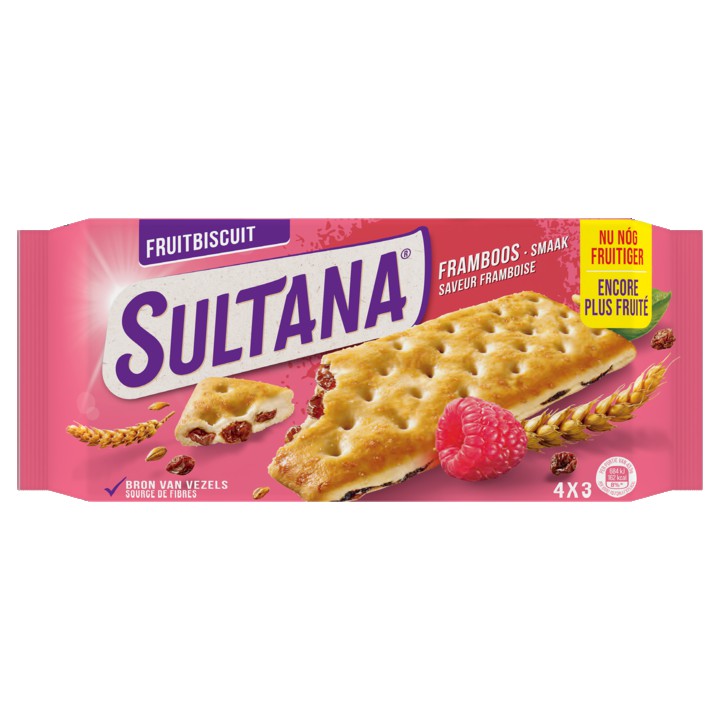 Sultana FruitBiscuits Framboos 175g